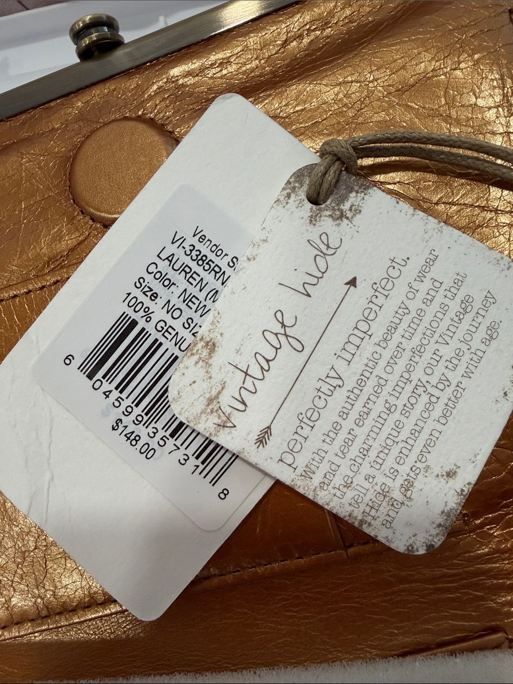 Hobo Lauren Clutch Wallet - New - Metallic Penny - Picture 17 of 17